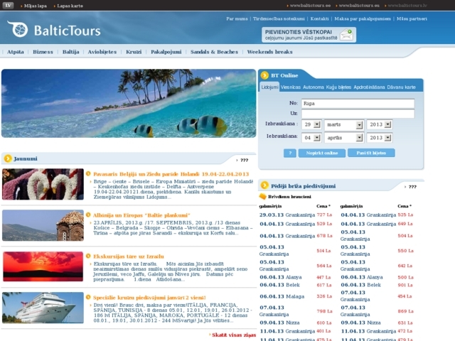 Baltic Tours filiāle Latvijā, AS